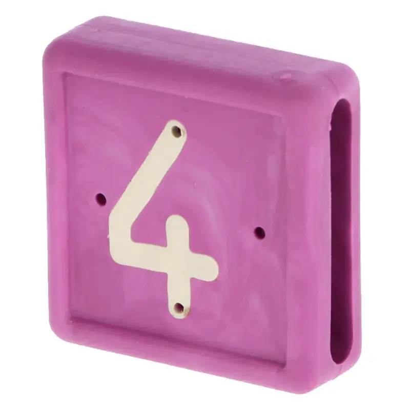 Fußbandnummer violett "4" 1-stellig, 10 Stück Heißes Angebot