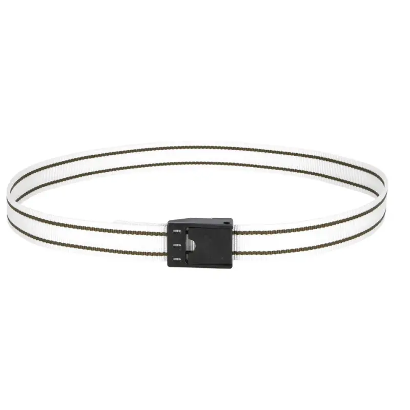 Heißes Angebot Halsmarkierungsband weiß/schwarz mit Klemmverschluss, 130 cm x 40 mm