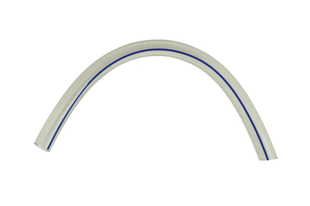 Highlight PVC Milchschlauch mit blauem Streifen 14 mm, 2,5 m