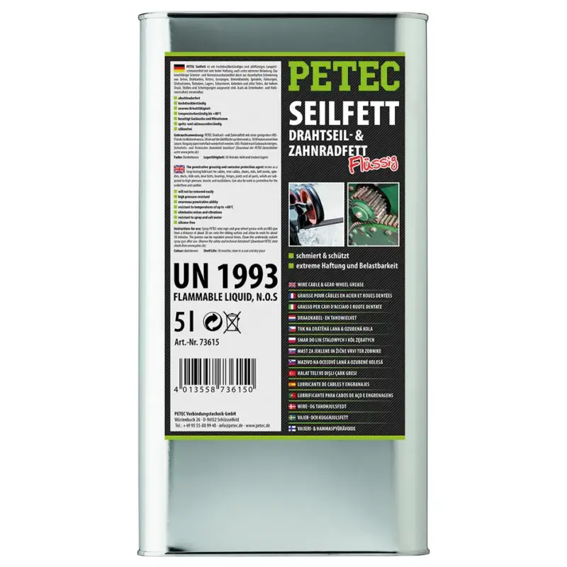 PETEC Seilfett, Drahtseil- & Zahnradfett 5 Liter Online Kaufen
