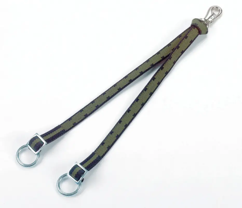 Neuheit Rinderanbindung mit Halsband, Bodenriemen doppelt mit Karabiner, 130 x 4 cm