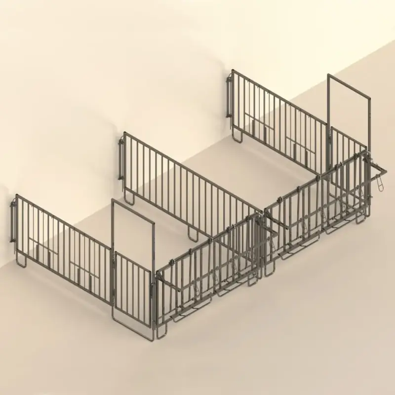 Modulare Zaunaufstallung Doppelset für 2 x 3er-Kälbergruppe mit Wandbefestigung Top-Seller