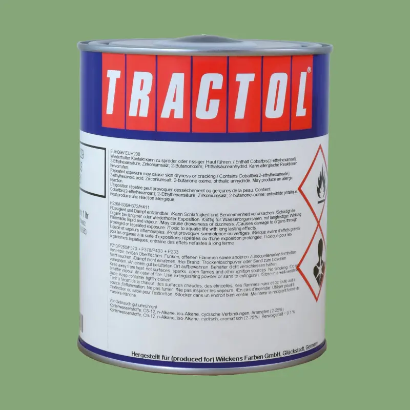 Tractol Lack RAL 6021 Blassgrün, 1 Liter Markenprodukt