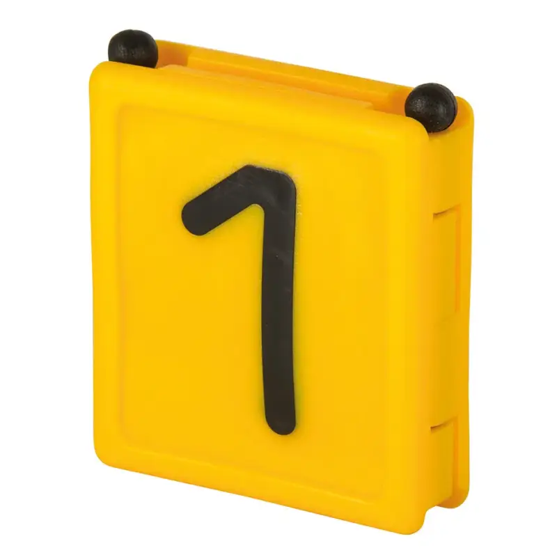 Knallerangebot Halsbandnummer Duo "1" gelb, 6 Stück