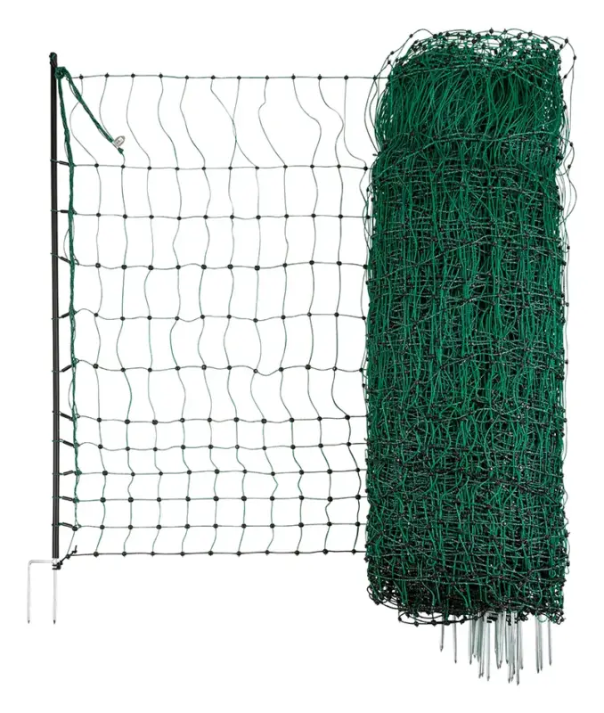 Geflügelnetz PoultryNet grün nicht elektrifizierbar Doppelspitze, 106 cm x 50 m Direktkauf