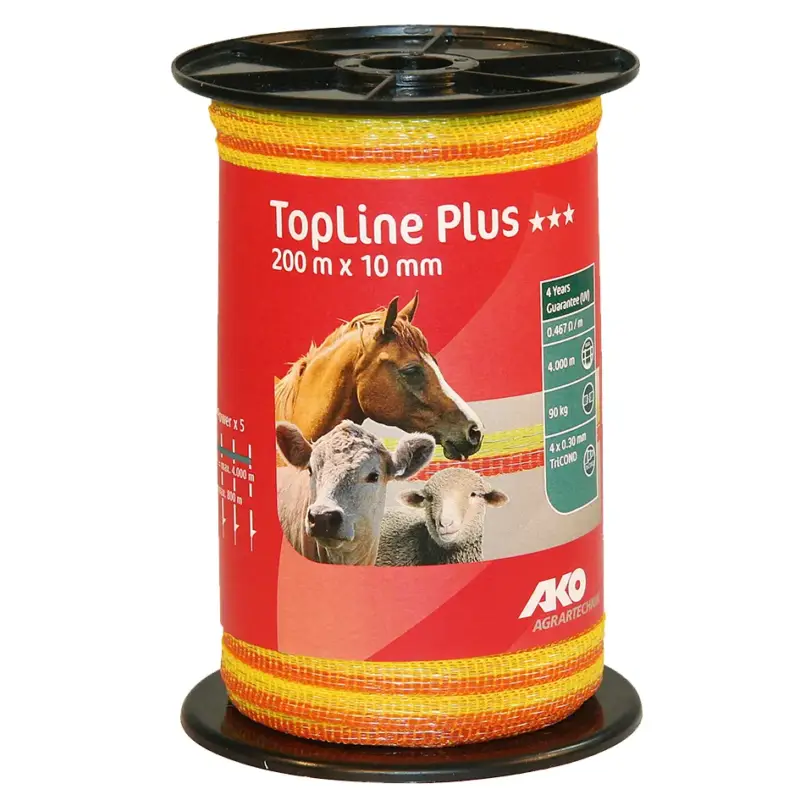 Kracherpreis Weidezaunband TopLine Plus gelb/orange 200 m x 10 mm