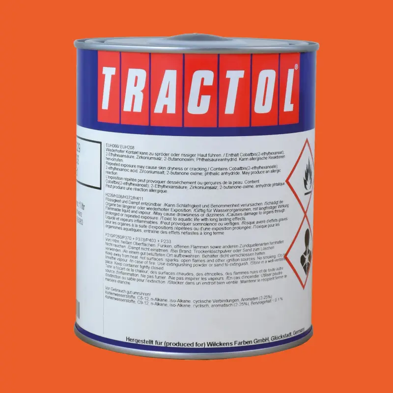 Tractol Lack RAL 2011 Tieforange, 1 Liter Beliebt