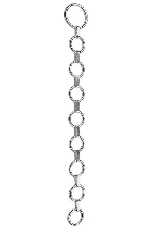 Expressversand Flachglieder-Halsband mit 1 Ring 10 x 85 & 8 Ringe 9 x 55 mm