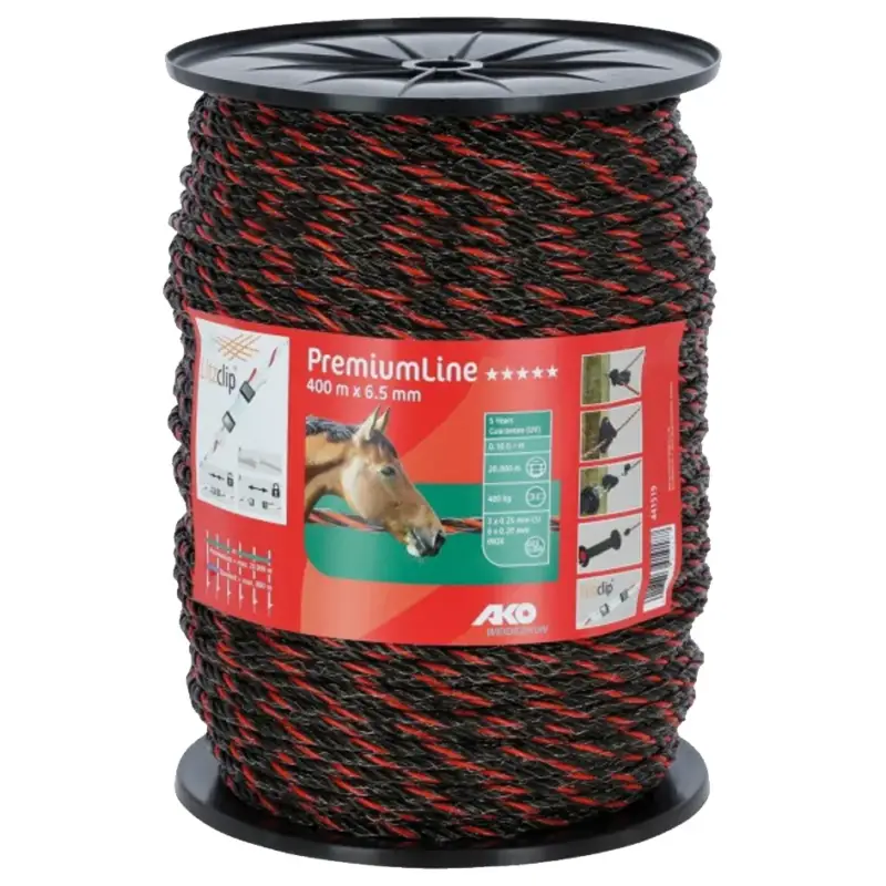 Schnäppchen Weidezaunseil PremiumLine orange/braun 400 m, 6,5 mm