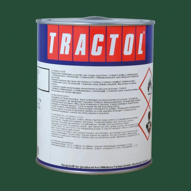 Tractol Lack RAL 6028 Kieferngrün, 1 Liter Geprüft