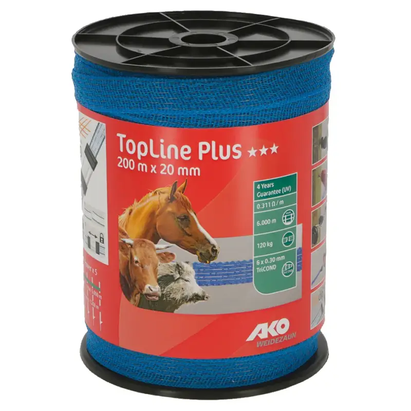 Weidezaunband TopLine Plus blau 200 m x 20 mm Finale Aktion