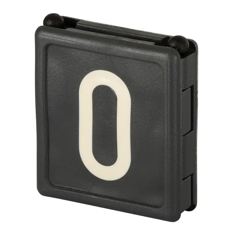 Neu Halsbandnummer Duo "0" schwarz, 6 Stück