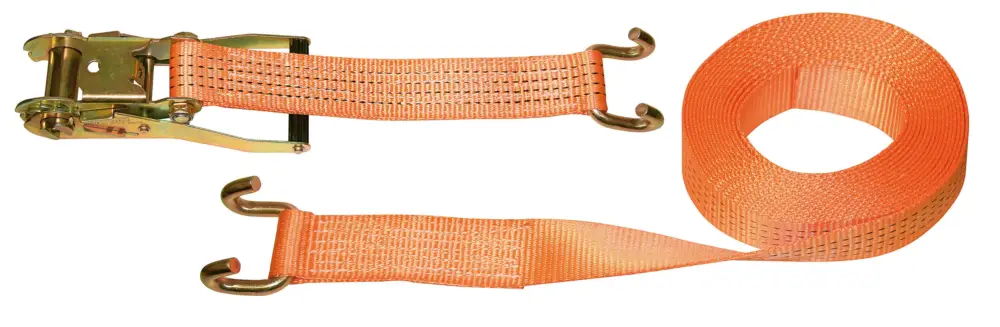 Zurrgurt mit Klauenhaken 2-teilig orange, 8 m x 50 mm Kracherpreis