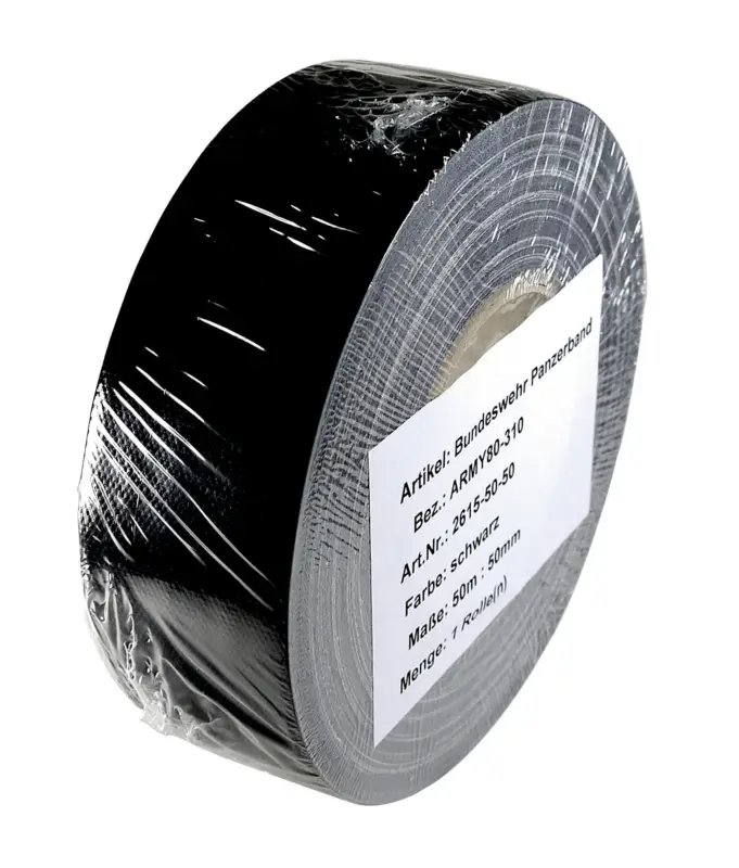 Bundeswehr Panzerband Schwarz, 50 mm x 50 m Ausverkauf