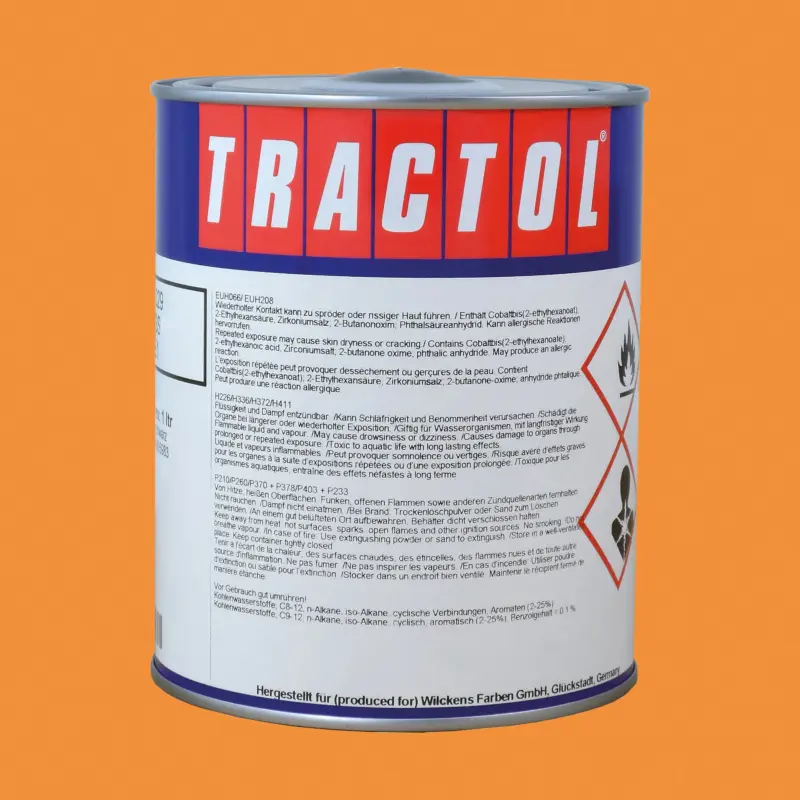 Rabatt Tractol Lack RAL 1033 Dahliengelb, 1 Liter