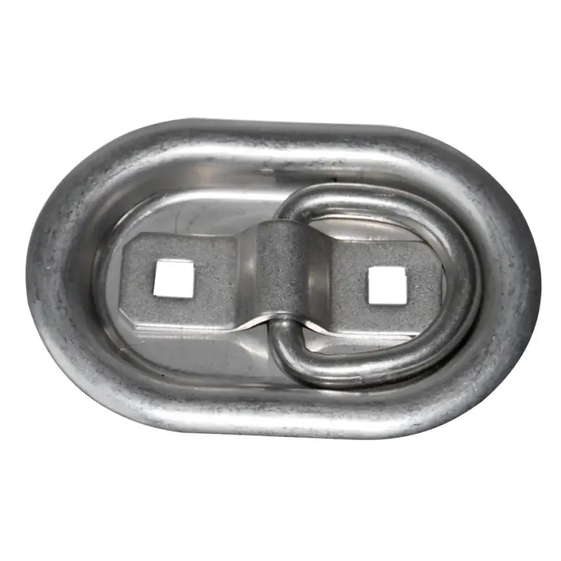 Sichere Zahlung Zurrmulde verzinkt mit Ring 145 x 100 mm, 800 daN