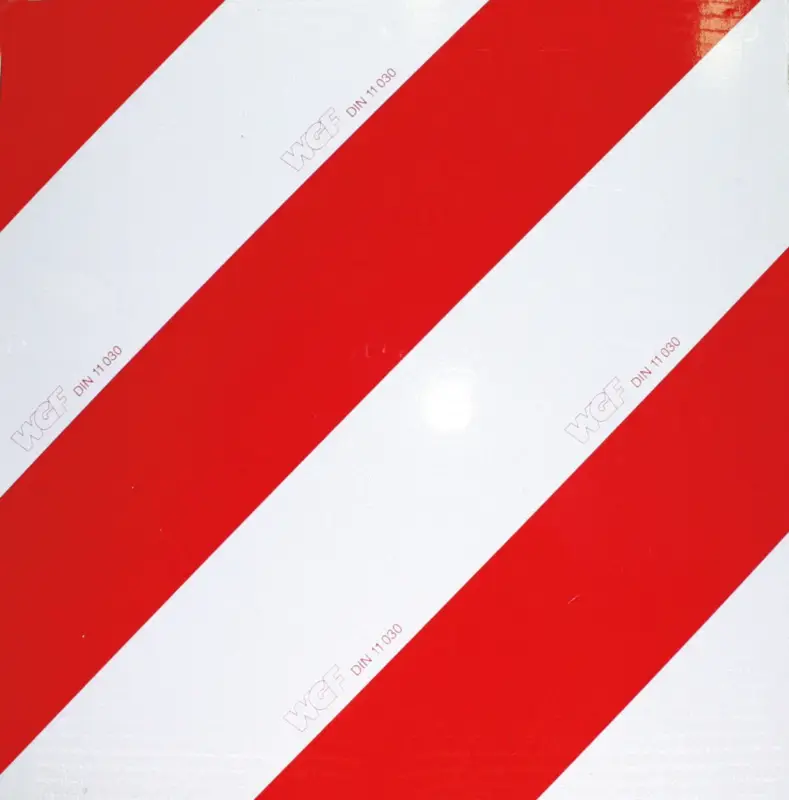 Warnfolie selbstklebend links- oder rechtsabweisend 423 x 423 mm Typ 1 (A) Neuheit