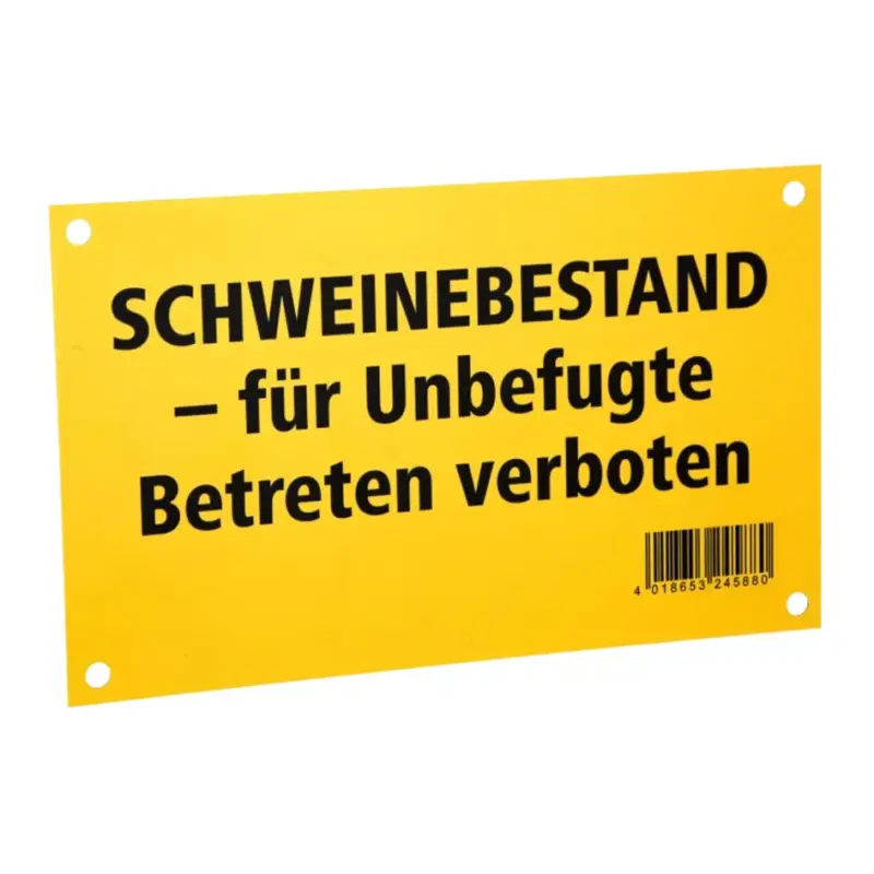 Jetzt Bestellen Warnschild "Schweinebestand - Für Unbefugte Betreten verboten"