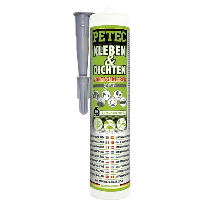 Neu Im Sortiment PETEC Montagekleber Kleben & Dichten grau 290 ml
