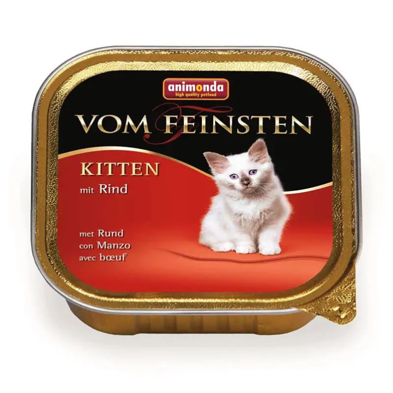Zertifiziert Katzenfutter, Animonda vom Feinsten Kitten, Rind, 100g