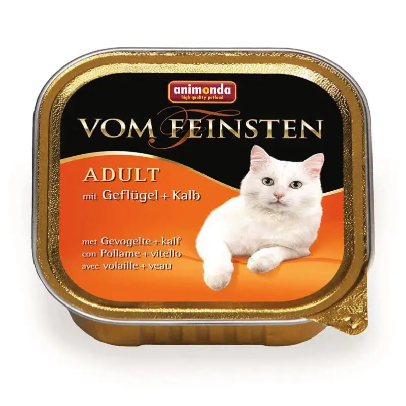 Katzenfutter, Animonda vom Feinsten Adult, Geflügel und Kalb, 100g Sale