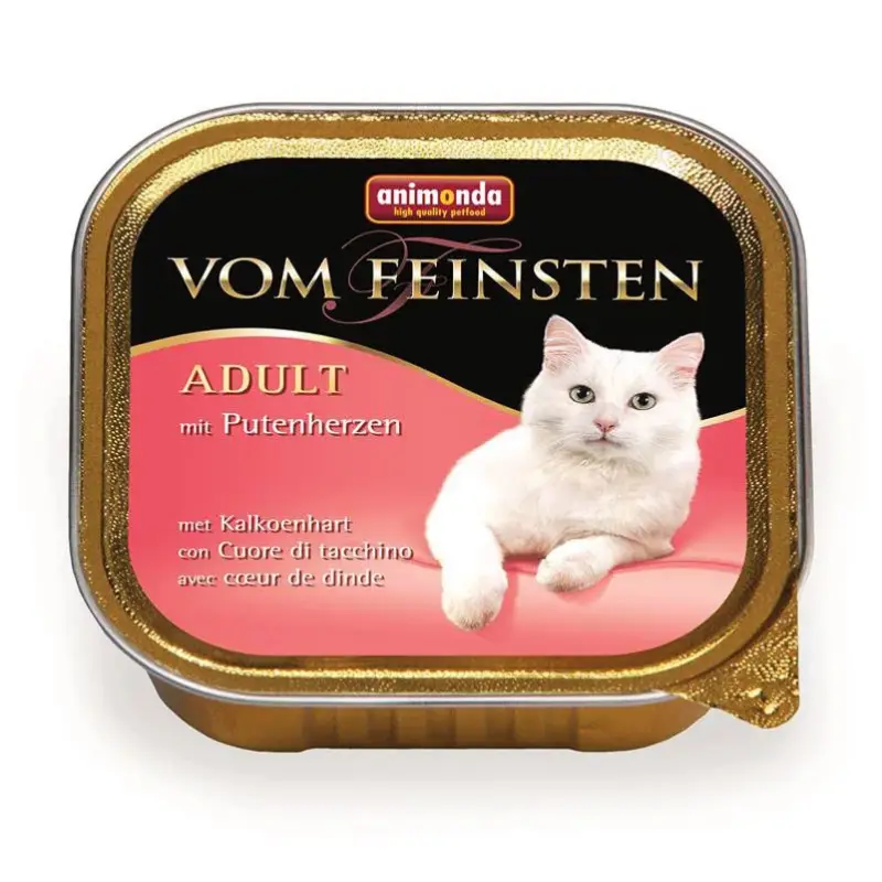 Katzenfutter, Animonda vom Feinsten Adult, Putenherzen, 100g Markenprodukt