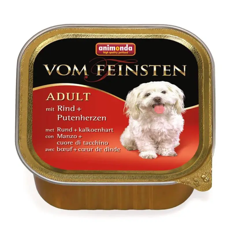 Highlight Animonda Hundefutter, Rind und Putenherzen, 150g