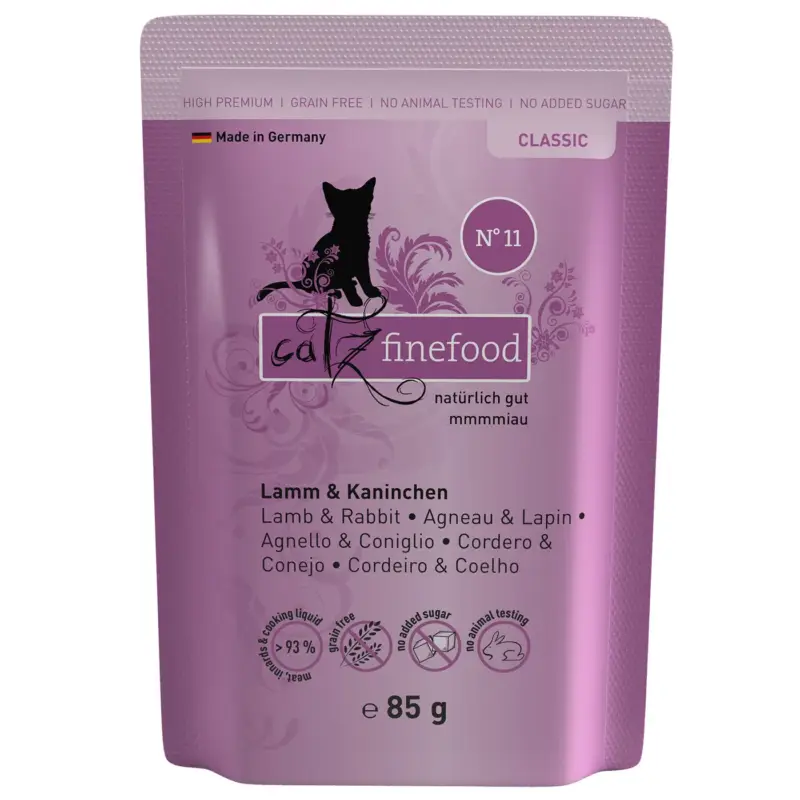 Solange Der Vorrat Reicht Katzennassfutter Catz Finefood No. 11, Lamm & Kaninchen, 85 g