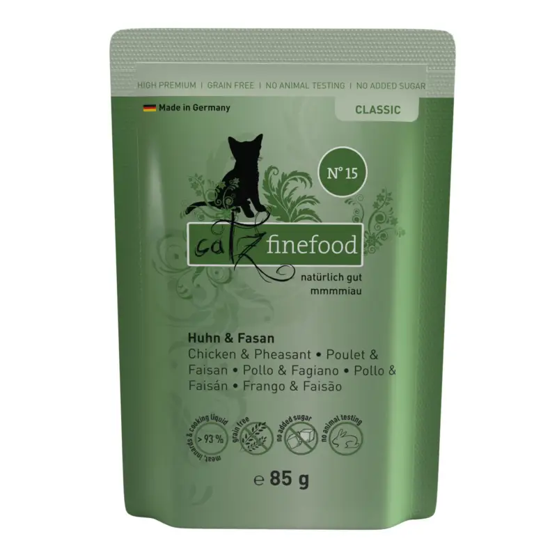 Katzennassfutter Catz Finefood No. 15, Huhn & Fasan, 85 g Top-Seller