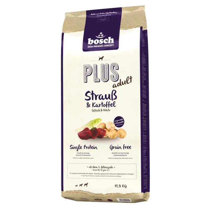 Bosch HPC Plus Adult, Strauß und Kartoffel, getreidefrei, 12,5 kg Must-Have