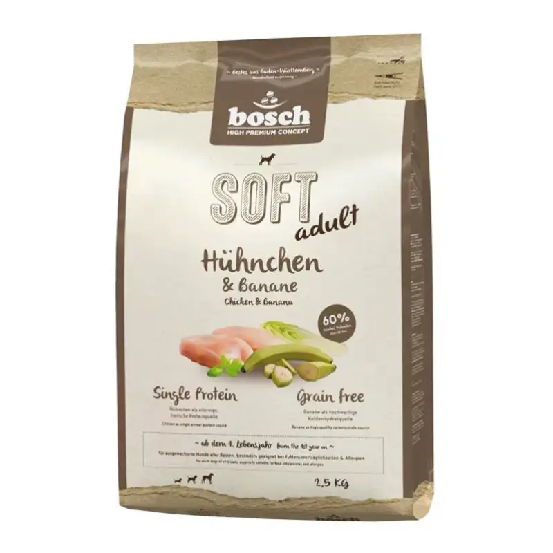 Bosch HPC Soft Adult, Hühnchen und Banane, getreidefrei, 2,5 kg Jetzt Bestellen