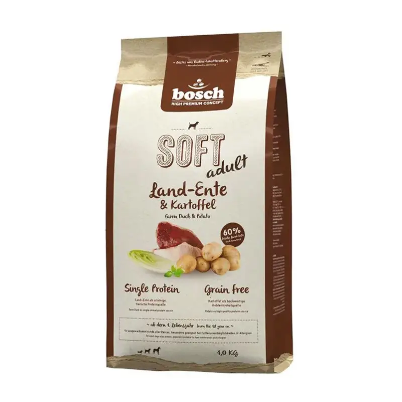 Meistverkauft Bosch HPC Soft Adult, Land-Ente und Kartoffel, getreidefrei, 1 kg