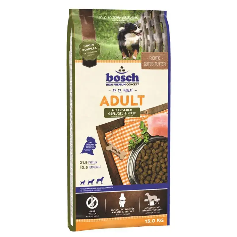 Schnäppchen Bosch HPC Adult, Geflügel und Hirse, 15 kg