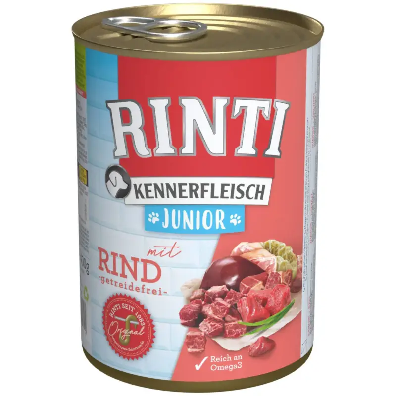 Hundefutter, Finnern Rinti Kennerfleisch Junior, Rind, 400g Must-Have