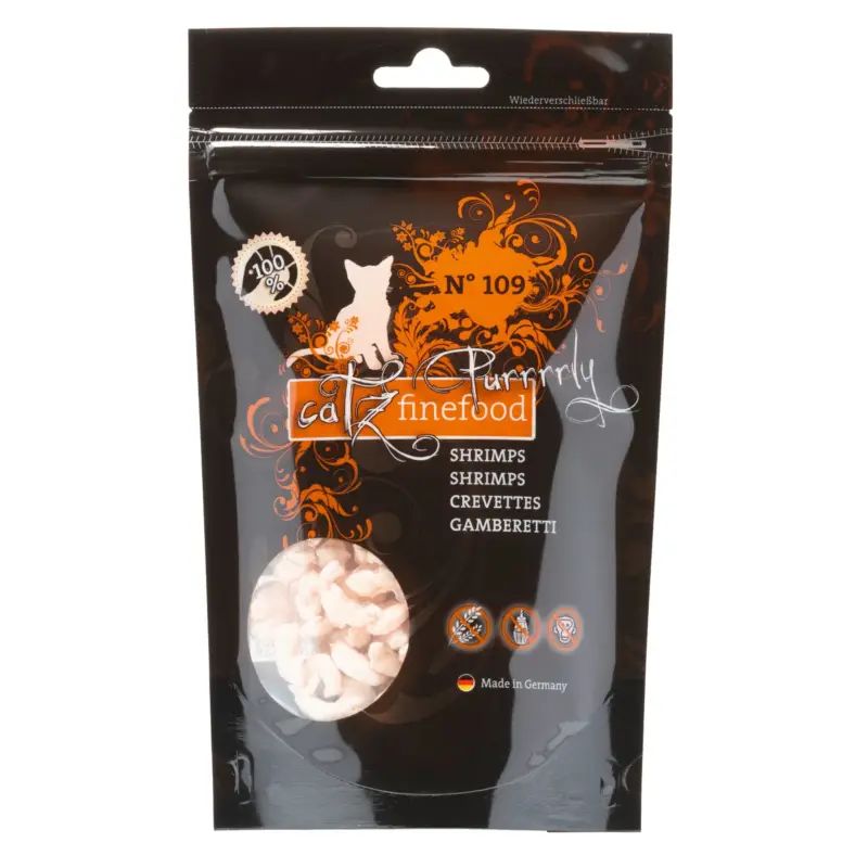 Ergänzungsfutter für Katzen, Catz Finefood Purrrrly No. 109, Shrimps, 35 g Versand Am Gleichen Tag