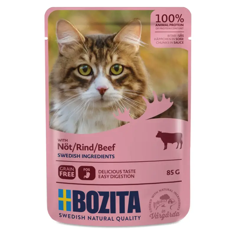 Markenprodukt Bozita HIS Katze, Nassfutter, Rind, 85 g