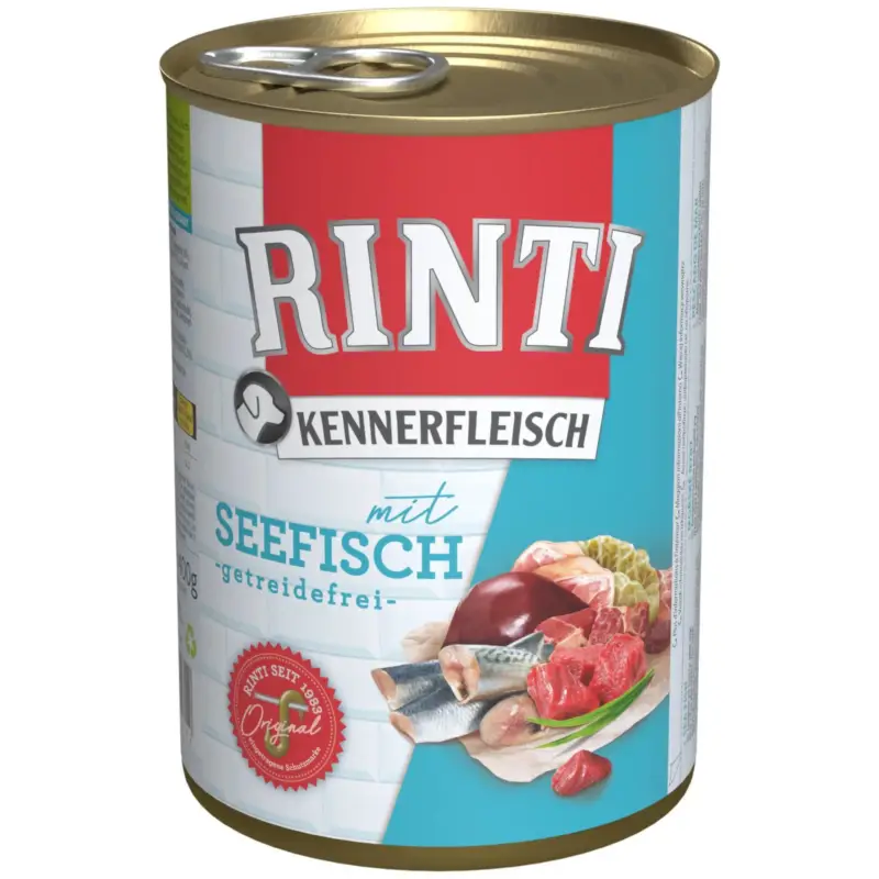 Hundefutter, Finnern Rinti Kennerfleisch, Seefisch, 400g Schneller Versand