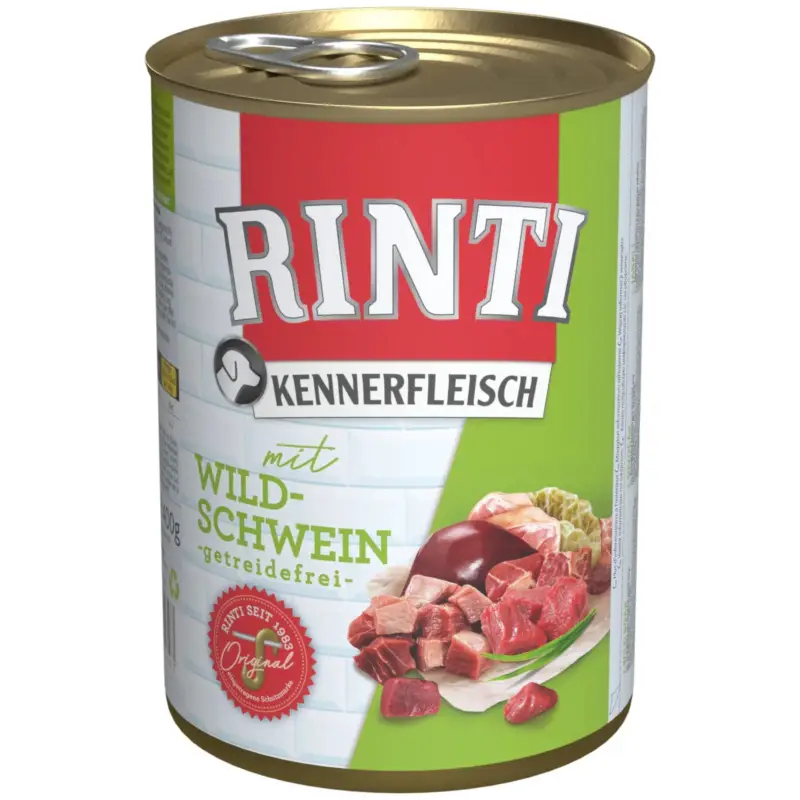 Geprüft Hundefutter, Finnern Rinti Kennerfleisch, Wildschwein, 400g