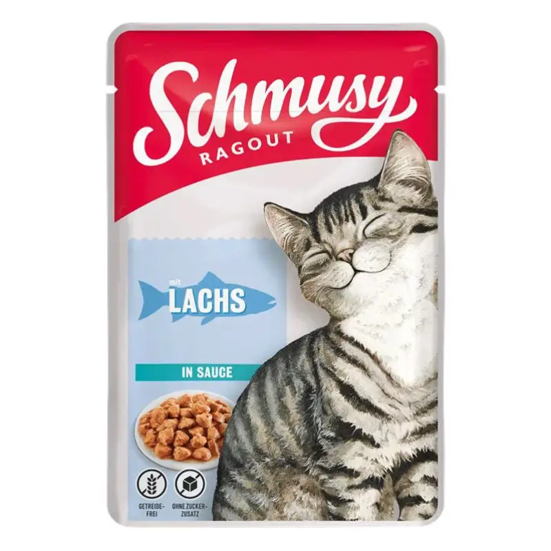 Finnern Schmusy Ragout Pouch, Lachs in Sauce, 100g Neue Kollektion