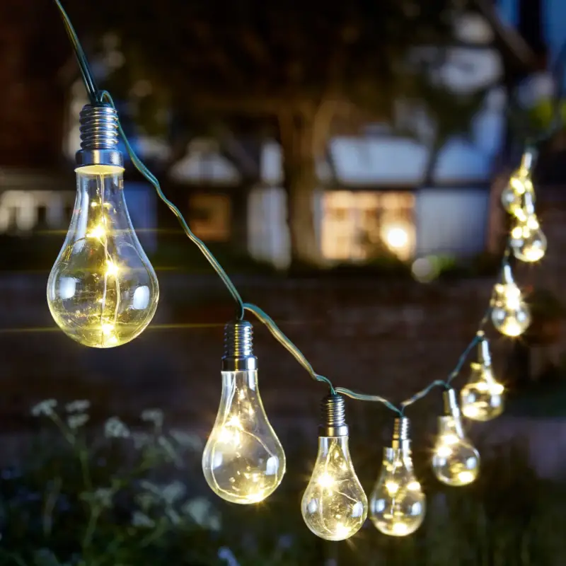 Solar Lichterkette Eureka, 10 Glühbirnen, 3,8 m Sale