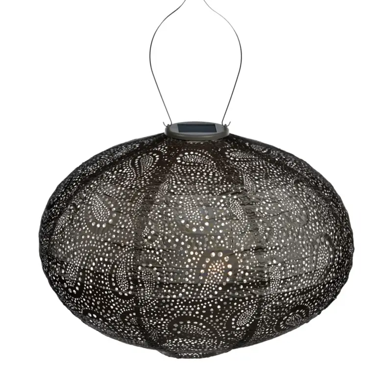 Direkt Vom Hersteller Solarlaterne 'Oval 40', taupe, Ø 40 x 27 cm