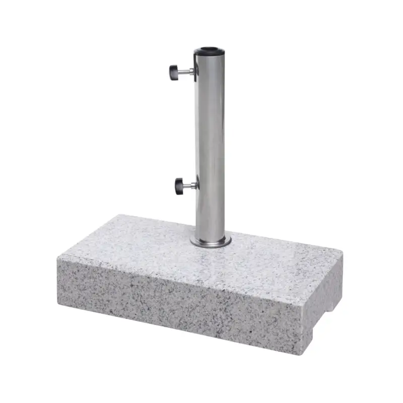Kölle Balkon-Granitsockel mit Edelstahlrohr, 45x22 cm, 25 k Schneller Versand