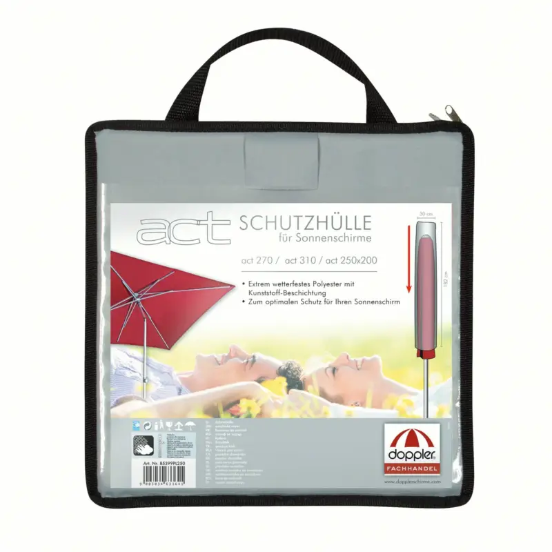 Must-Have Schirmhülle für Sonnenschirm ACT hellgrau, mit Tragetasche