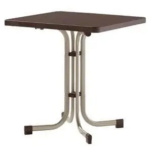 Boulevard-Gartentisch champagner/mocca, ca. 70x70 cm Preis Gesenkt