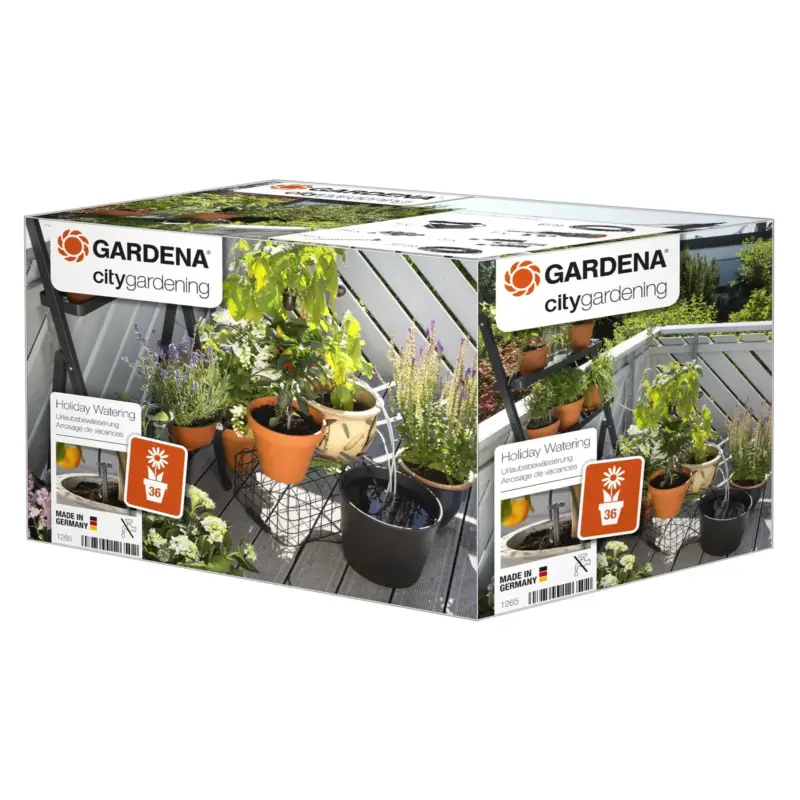 Expressversand Gardena Urlaubsbewässerung City-Gardening, bis zu 36 Töpfe, Transformator, Zeitschaltuhr