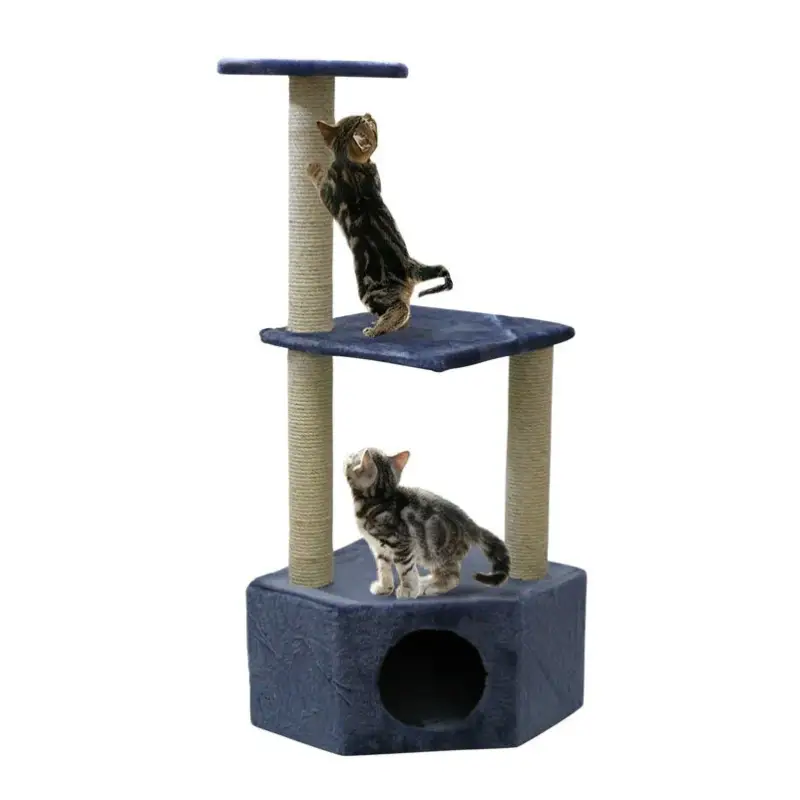 Jetzt Kaufen Silvio Design Katzen-Kratzboy blau, ca. 52x52x108 cm