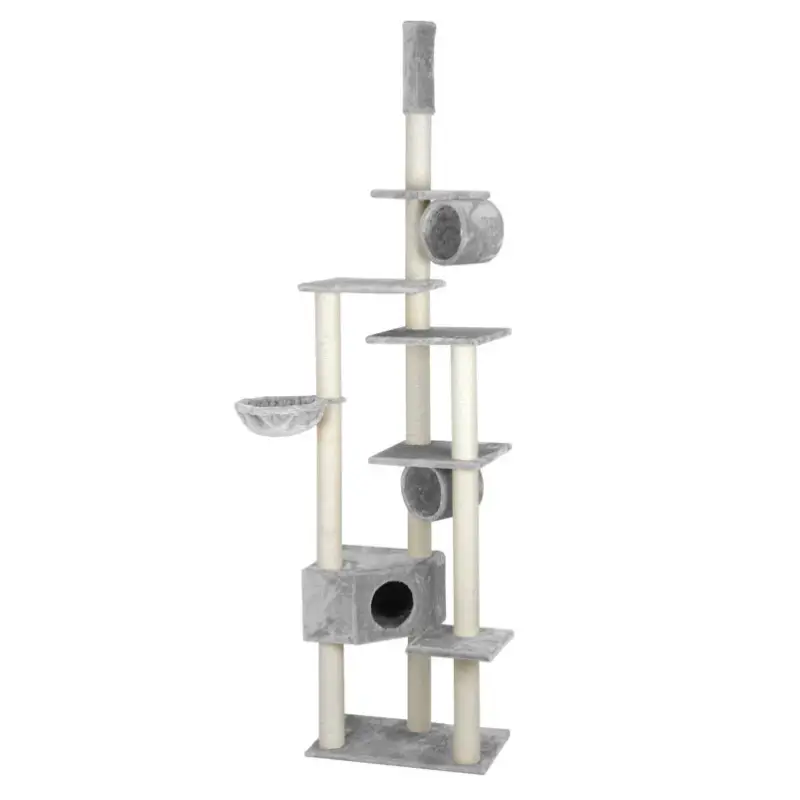 Neue Kollektion Silvio Design Katzen-Kratzbaum Cherry grau, ca. 50x80x260 cm