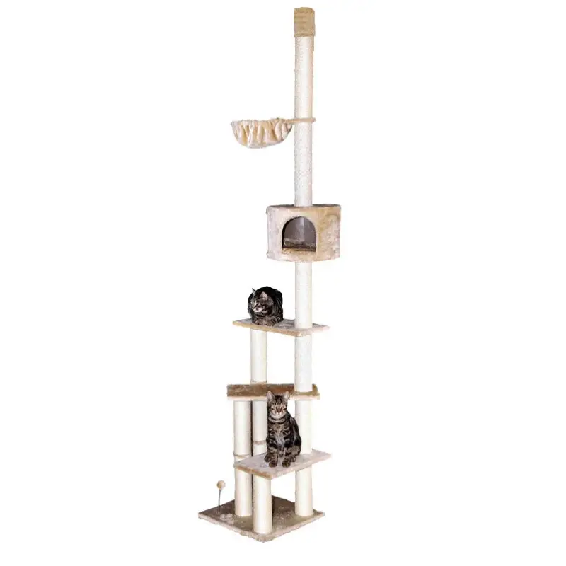 Silvio Design Katzen-Kratzbaum Kitty beige, ca. 45x45x260cm Beliebt