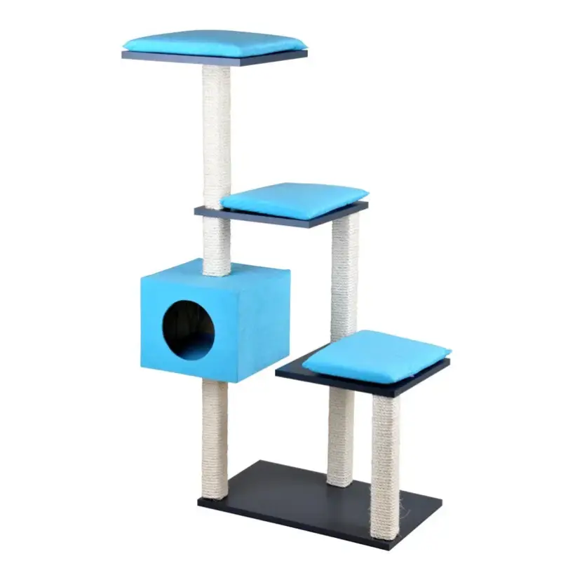 Preisreduziert Silvio Design Katzen-Stufenboy Cosy anthrazit, Kissen türkis, ca. 36x80x126 cm