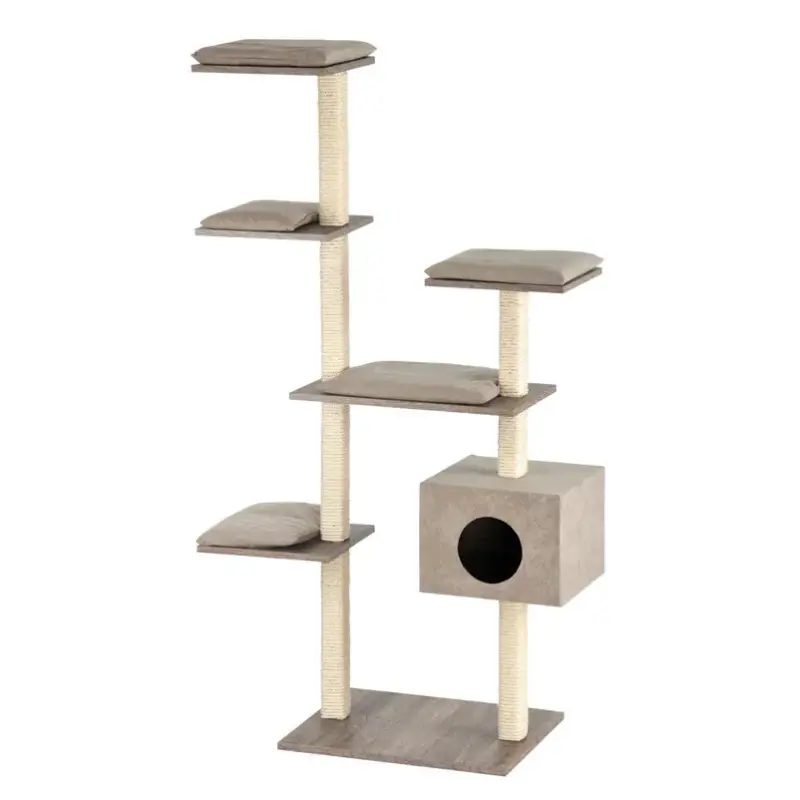 Aktuell Silvio Design Katzen-Kratzbaum Cosy mit Sanremodekor, Kissen sand, ca. 50x110x175 cm